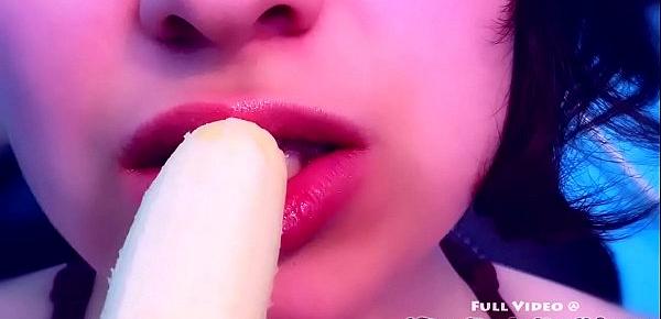  ASMR Mouth Fetish - Loud and Sexy Food Eating With LilKiwwiMonster